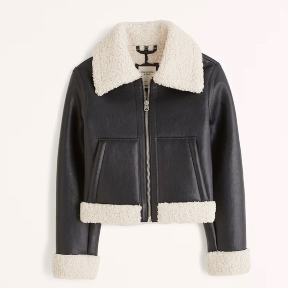 Abercrombie Fitch Jackets Coats Copy Abercrombie Fitch Sherpalined Shearling Vegan